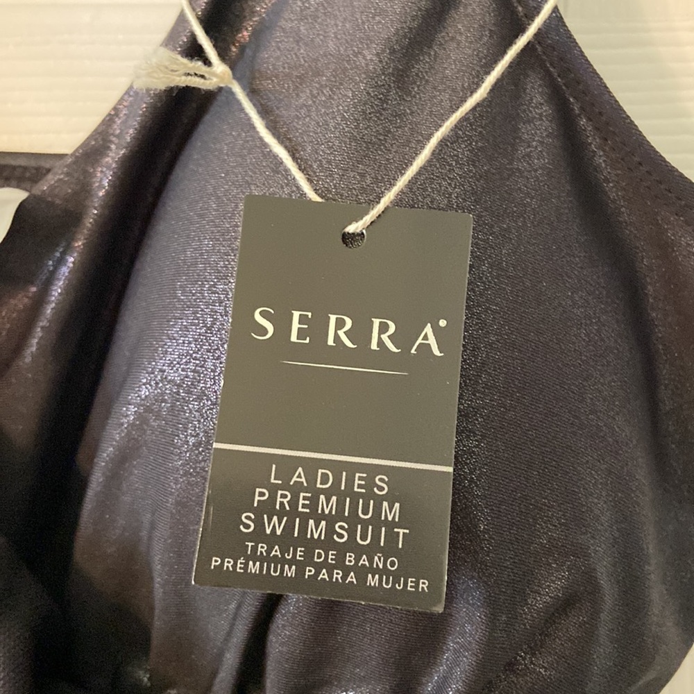 Serra Shimmering Black Ladies Swimsuit size L brand new - Picture 3 of 9